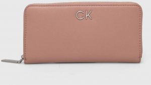 Peňaženka Calvin Klein dámsky, ružová farba