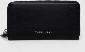 Peňaženka Tommy Jeans dámsky, čierna farba