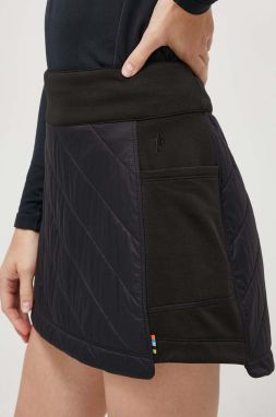 Športová sukňa Smartwool Smartloft čierna farba, mini, rovný strih