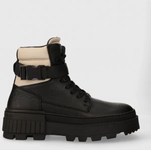 Topánky Tommy Hilfiger TH ELEVATED CHUNKY LTH BKLE BOOT pánske, čierna farba, FM0FM04909