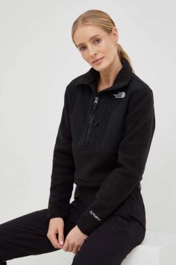 Mikina The North Face Womens Denali Cropped Fleece dámska, čierna farba, NF0A7WXYJK31