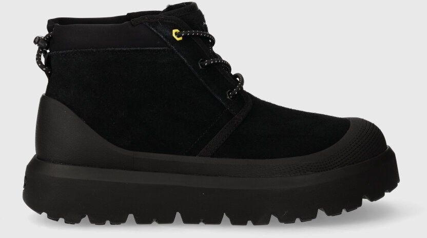 Semišové topánky UGG Neumel Weather Hybrid pánske, čierna farba, 1143991