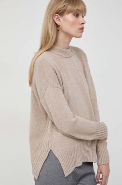 Vlnený sveter Marella dámsky, béžová farba