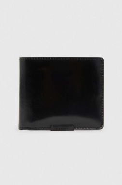 Kožená peňaženka AllSaints Attain pánska, čierna farba