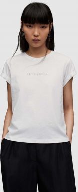 Bavlnené tričko AllSaints Anna dámske, biela farba