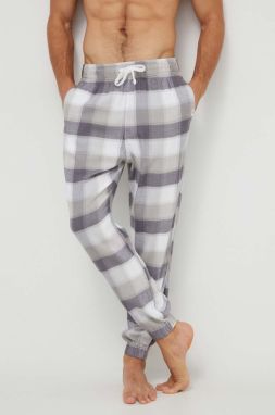 Pyžamové nohavice Hollister Co. 2-pak pánske, šedá farba, vzorovaná