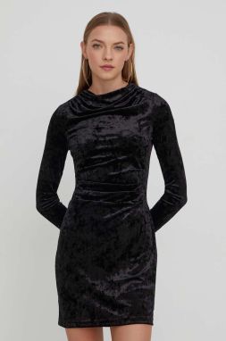 Šaty Superdry čierna farba, mini, priliehavá