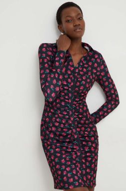 Šaty Answear.LAB čierna farba, mini, priliehavá