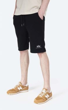 Šortky Alpha Industries Basic 116363FP.530-black, pánske, čierna farba