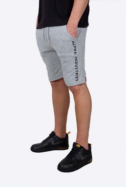 Šortky Alpha Industries Al Sweat 116365.17-grey, pánske, šedá farba