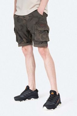 Šortky Alpha Industries 196201.415-green, pánske, zelená farba