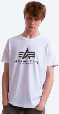 Bavlnené tričko Alpha Industries Rainbow Reflective 100501RR.09-white, biela farba, s potlačou