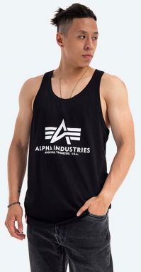 Bavlnené tričko Alpha Industries 116513.03-black, čierna farba