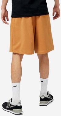 Bavlnené šortky New Balance oranžová farba
