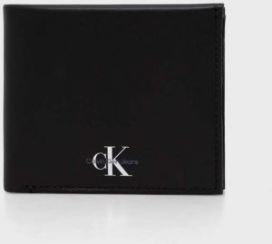 Kožená peňaženka Calvin Klein Jeans pánsky, čierna farba
