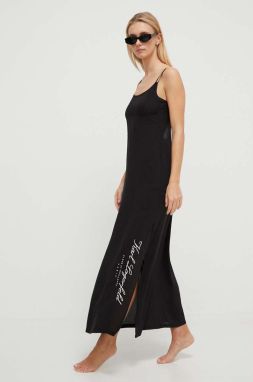 Plážové šaty Karl Lagerfeld čierna farba