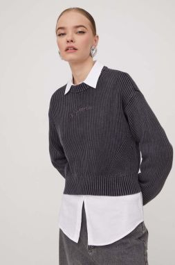 Bavlnený sveter Karl Lagerfeld Jeans šedá farba