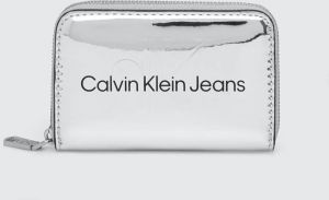 Peňaženka Calvin Klein Jeans dámsky, strieborná farba