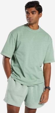Bavlnené tričko Reebok Classic Natural Dye HR5103-green, zelená farba, jednofarebné