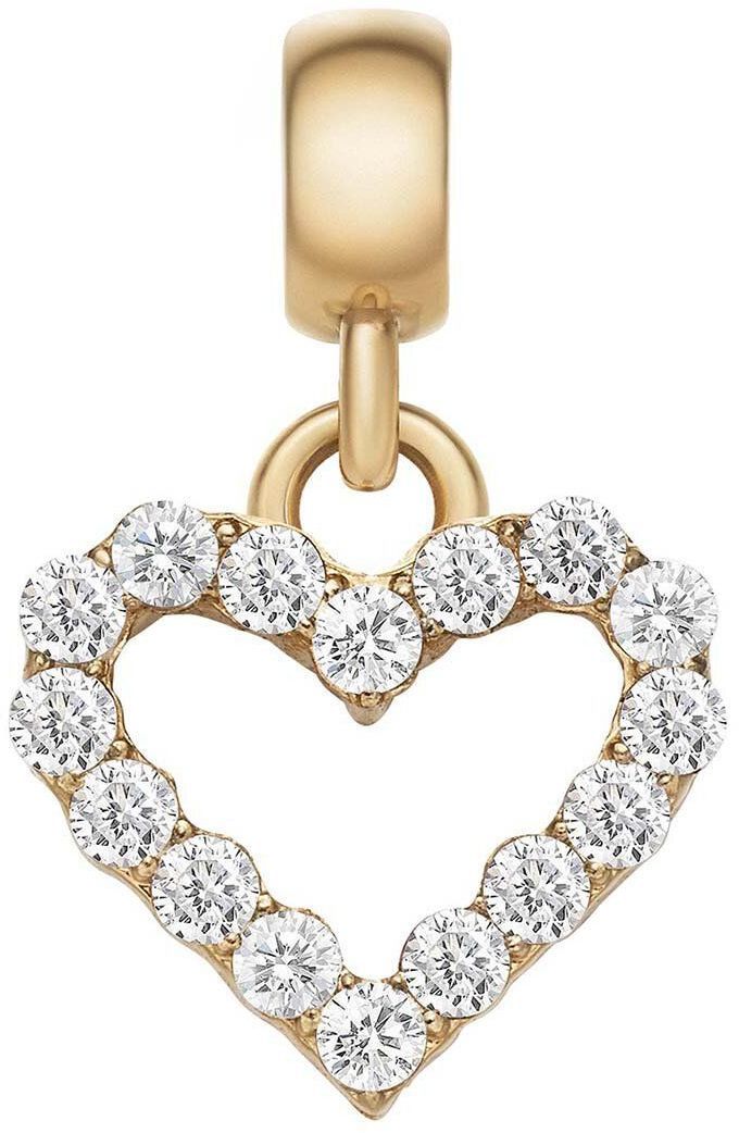 Prívesok z krištáľov Daniel Wellington Charm Heart White Crystal