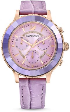 Hodinky Swarovski 5632263 OCTEA LUX CHRONO dámske, ružová farba