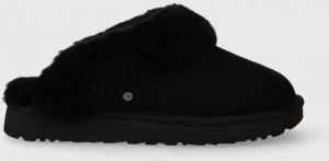 Semišové papuče UGG Classic Slipper II 1130876 BLK čierna farba