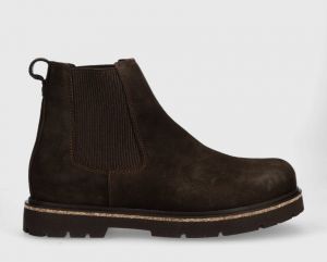 Semišové topánky chelsea Birkenstock Highwood pánske, hnedá farba, 1025726