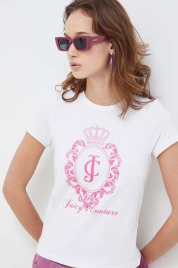 Tričko Juicy Couture dámsky, biela farba