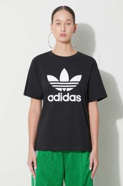 Tričko adidas Originals Trefoil Tee dámske, čierna farba, IR9533