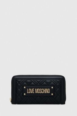 Peňaženka Love Moschino dámsky, čierna farba