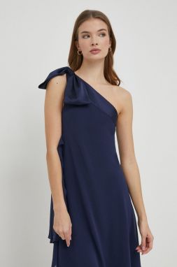 Šaty Lauren Ralph Lauren tmavomodrá farba, mini, rovný strih