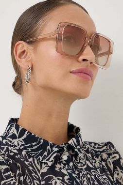 Slnečné okuliare Gucci dámske, priehľadná farba