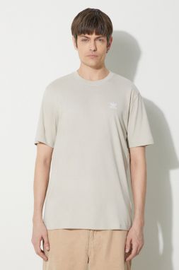 Bavlnené tričko adidas Originals Essential Tee pánske, šedá farba, s nášivkou, IR9689