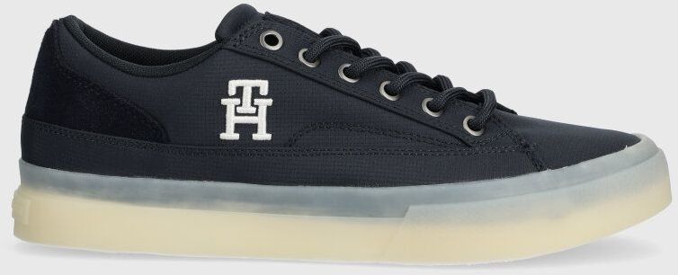 Tenisky Tommy Hilfiger TH HI VULC STREET LOW MIX pánske, tmavomodrá farba, FM0FM04951