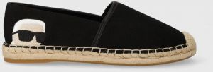 Espadrilky Karl Lagerfeld KAMINI čierna farba, KL80111N