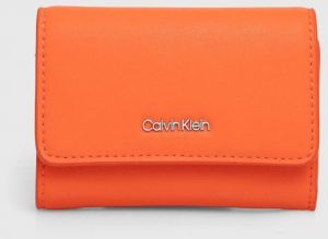 Peňaženka Calvin Klein dámsky, oranžová farba