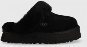 Kožené papuče UGG Disquette W Disquette čierna farba, 1122550.BLK