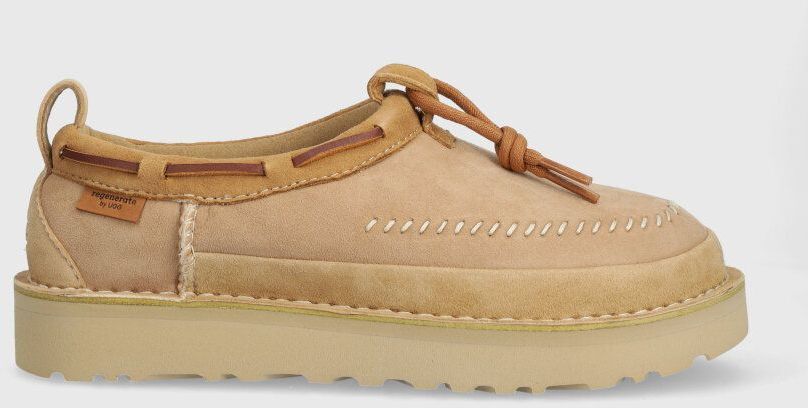 Semišové papuče UGG Tasman Crafted Regenerate béžová farba, 1152747