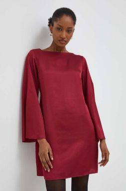 Šaty Answear Lab červená farba, mini, rovný strih