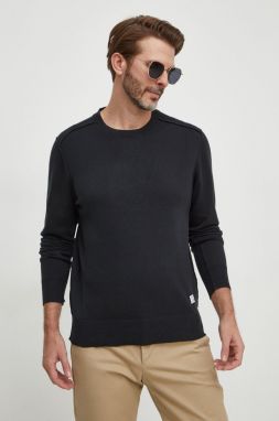 Bavlnený sveter Pepe Jeans čierna farba, tenký