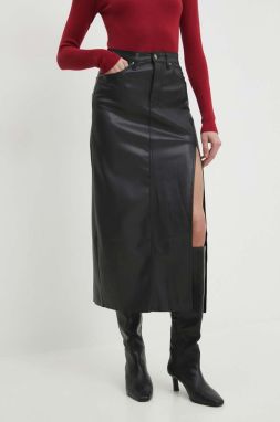 Sukňa Answear Lab čierna farba, maxi, áčkový strih
