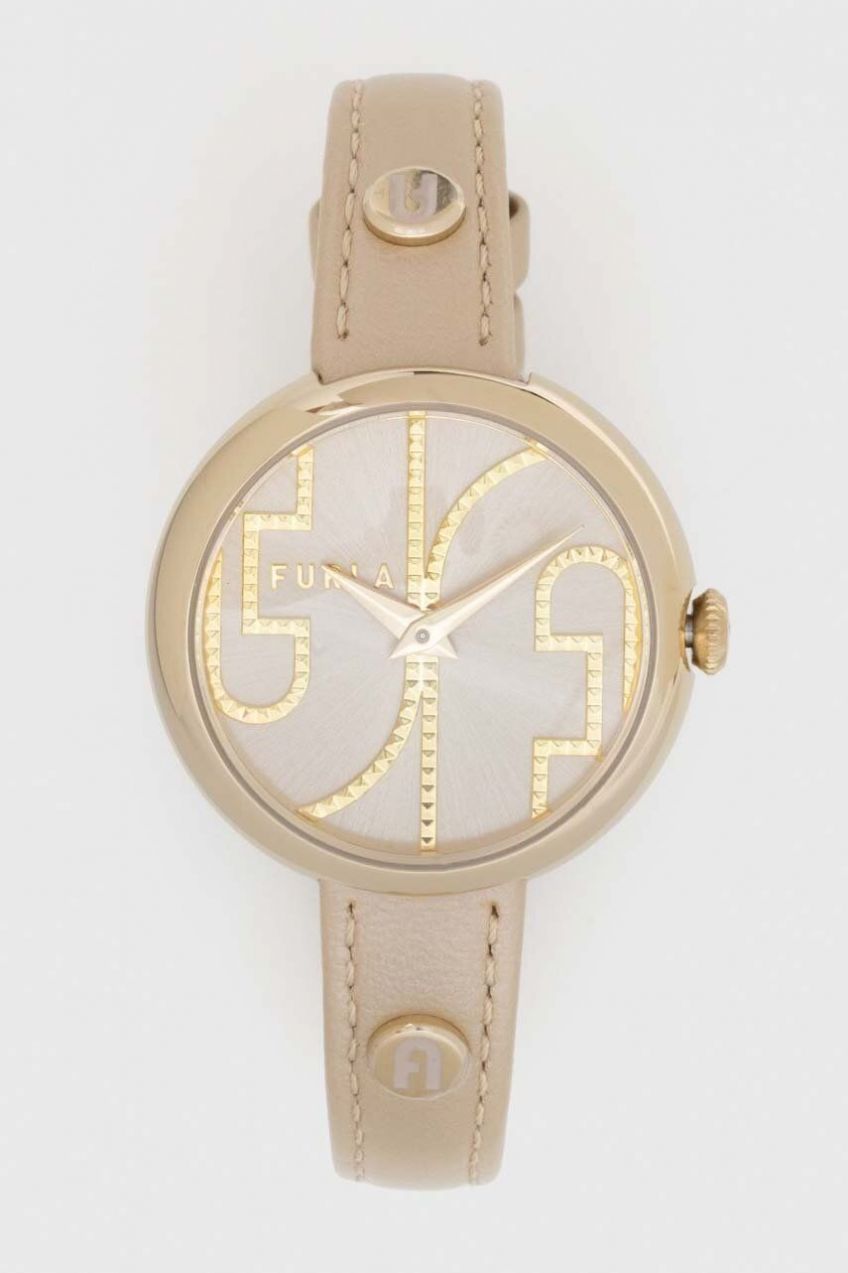 Hodinky Furla WW00005013L2 dámske, béžová farba