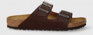 Kožené šľapky Birkenstock Arizona Grip pánske, hnedá farba, 1023117