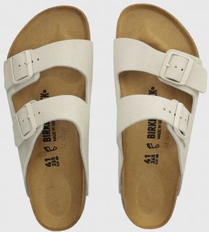 Semišové šľapky Birkenstock Arizona dámske, béžová farba, 1026817