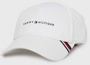 Šiltovka Tommy Hilfiger biela farba, s nášivkou