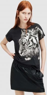 Bavlnené tričko AllSaints TIGRESS dámske, čierna farba