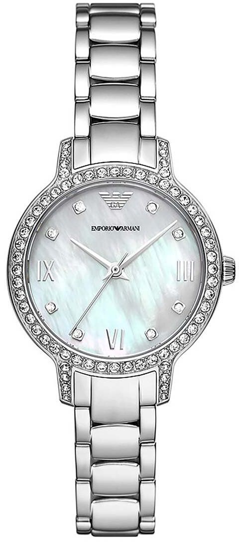 Hodinky Emporio Armani AR11484 dámske, strieborná farba