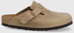 Semišové šľapky Birkenstock Boston 960813-oil.tab.br, dámske, hnedá farba,