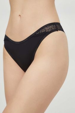 Brazílske nohavičky Calvin Klein Underwear čierna farba