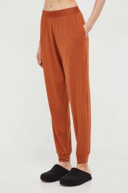 Pyžamové nohavice Calvin Klein Underwear dámske, oranžová farba